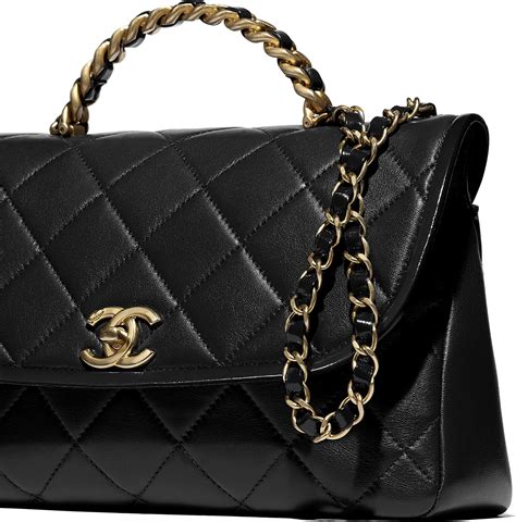 chanel large flap bag with top handle review